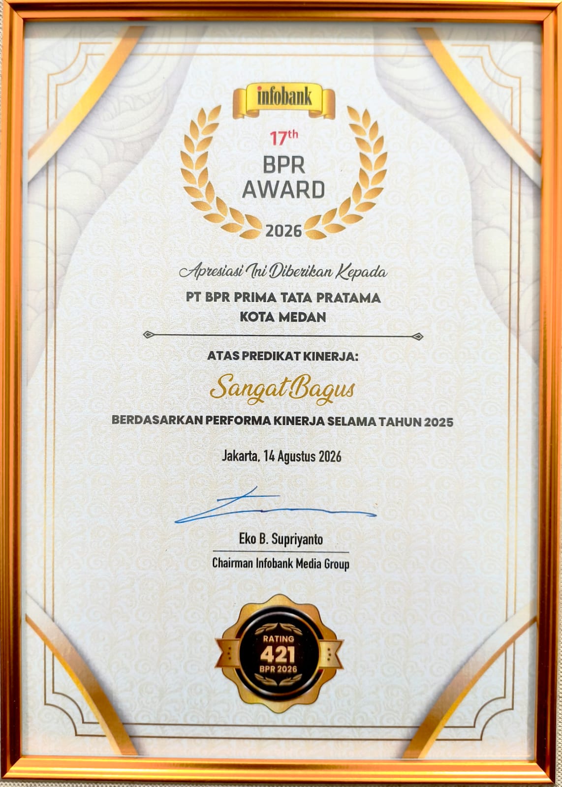Piagam Infobank 2026